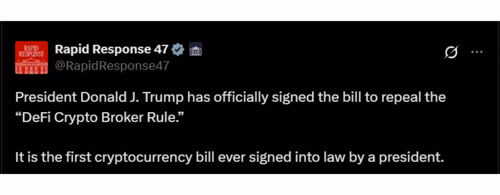 IRS Crypto Rule repealed