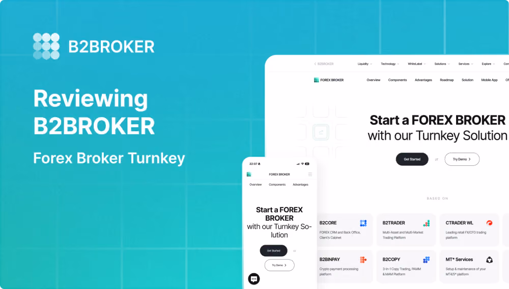 B2BROKER’s Forex Broker Turnkey Solution