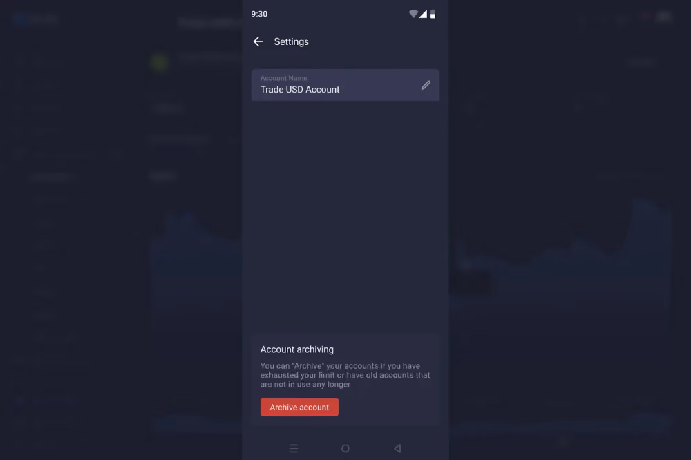 renaming trading accounts
