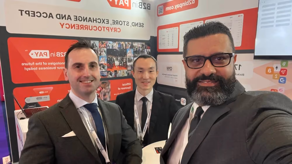 B2BINPAY team at ICE London Expo