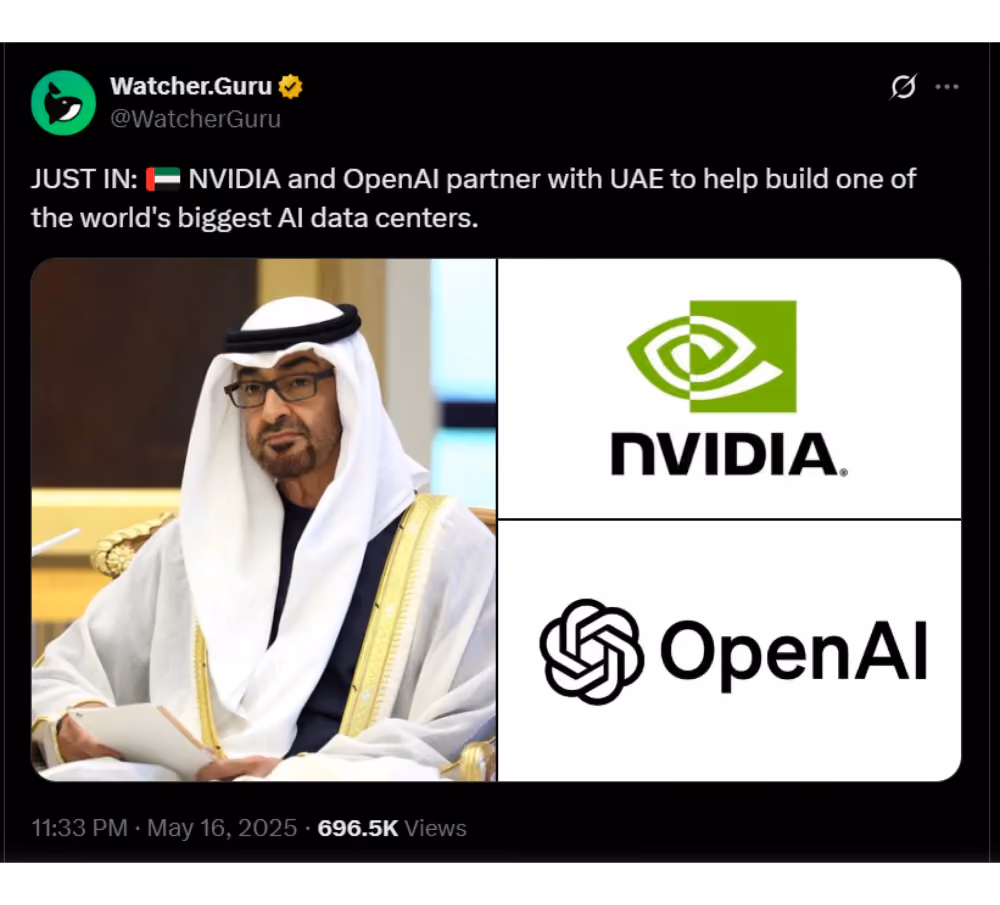 Nvidia and OpenAI invests in UAE AI