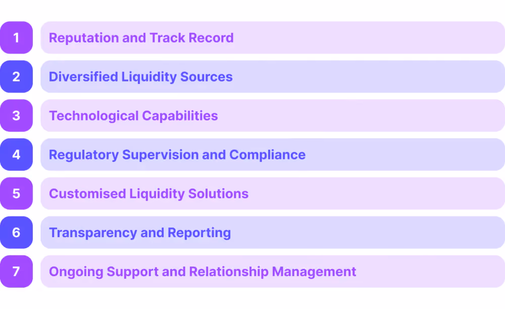 How to Find a Steadfast Liquidity Provider in 2024? aspects to consider