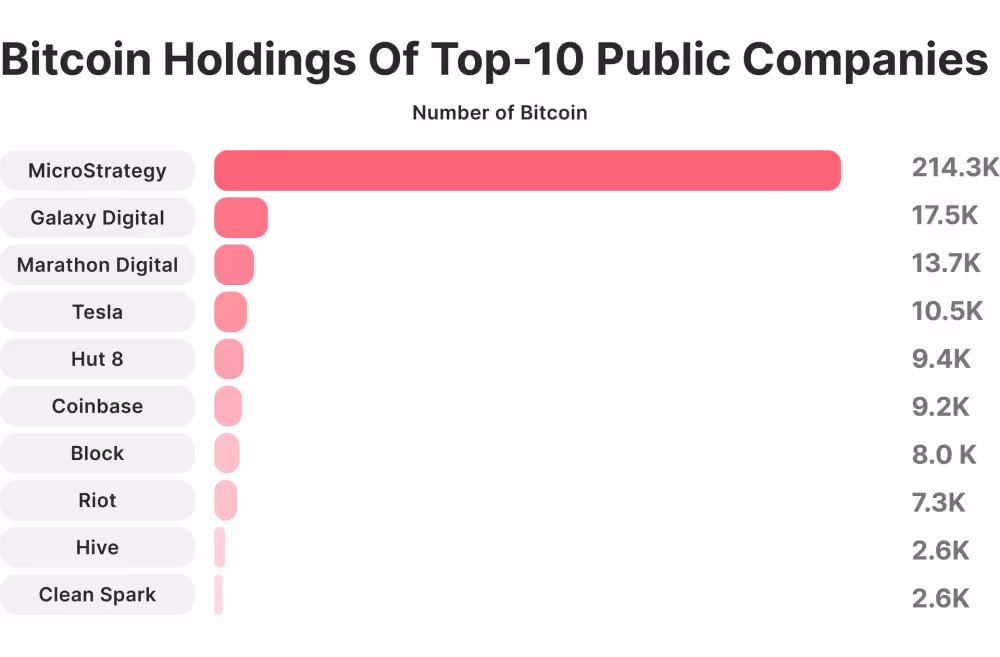 companies that hold Bitcoin