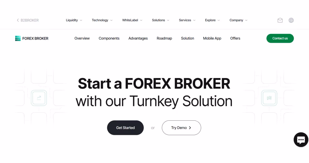B2BROKER Forex turnkey solutions